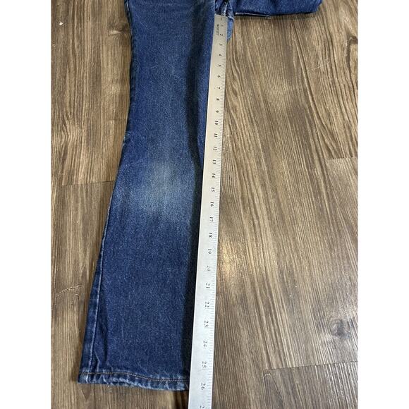 Vintage JCPenney Plain Pocket Flared Gray Denim Jeans 26x27 90s Y2K - Picture 3 of 7